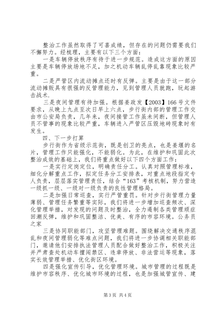 城市步行街环境综治情况报告总结_第3页