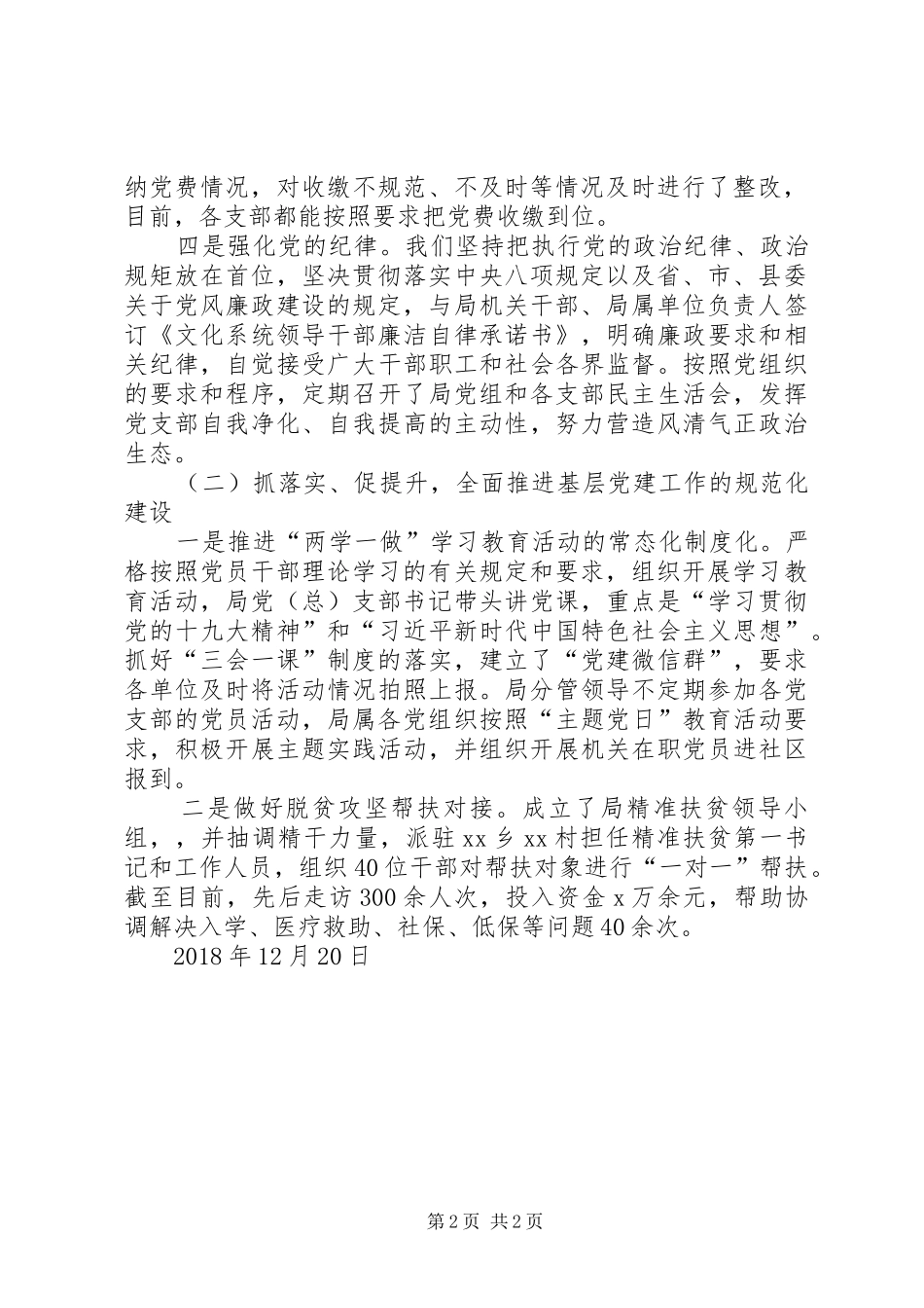 文旅局基层党建工作总结_第2页