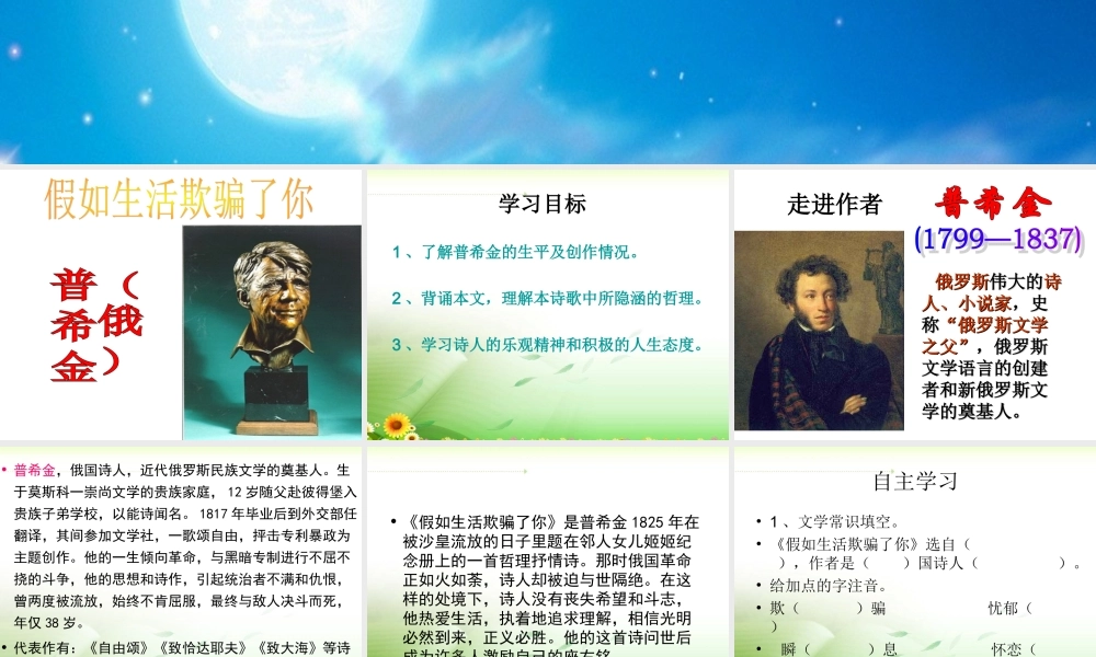 假如生活欺骗了你1