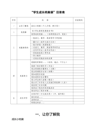 学生成长档案袋1
