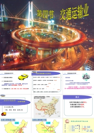 八年级地理下册第一章第四节交通运输业课件湘教版