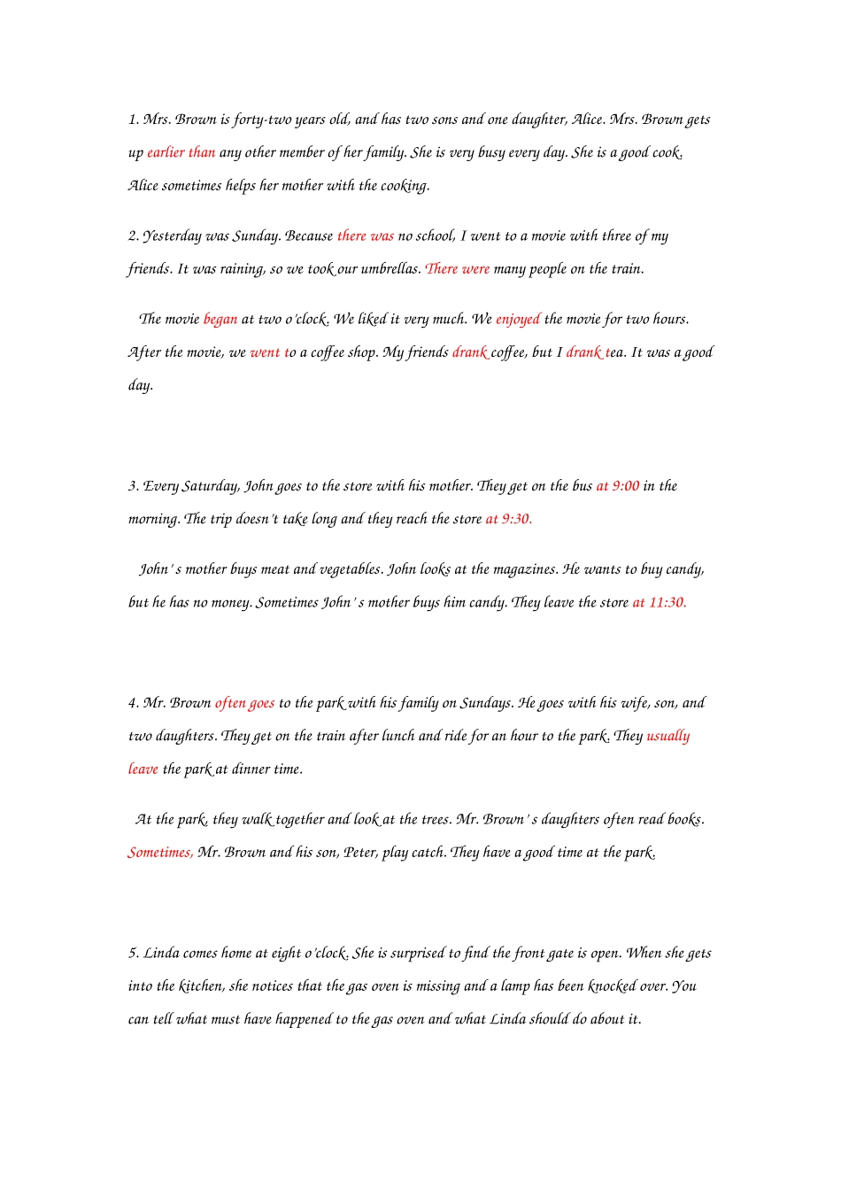 英语口语练习材料(可用于背诵练习)_第1页