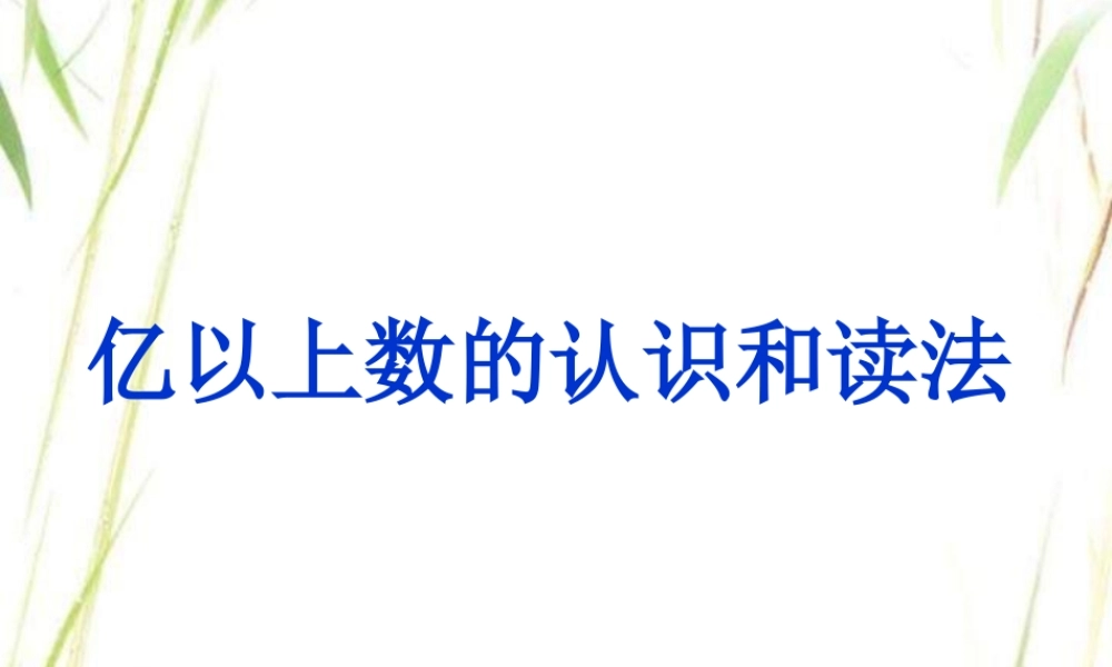 亿以上数的认识 (4)