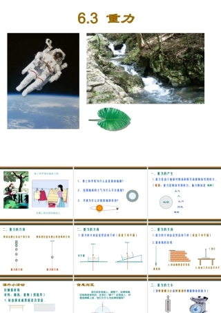 （粤教沪科版）八年级物理下册【课件一】63重力