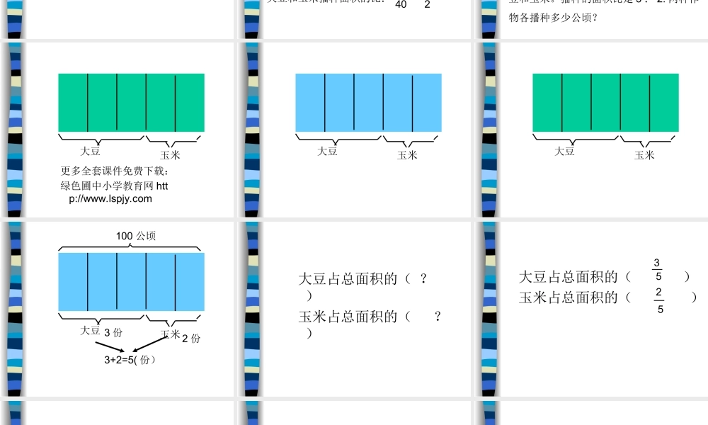 小学六年级上册数学第三单元比的应用PPT课件