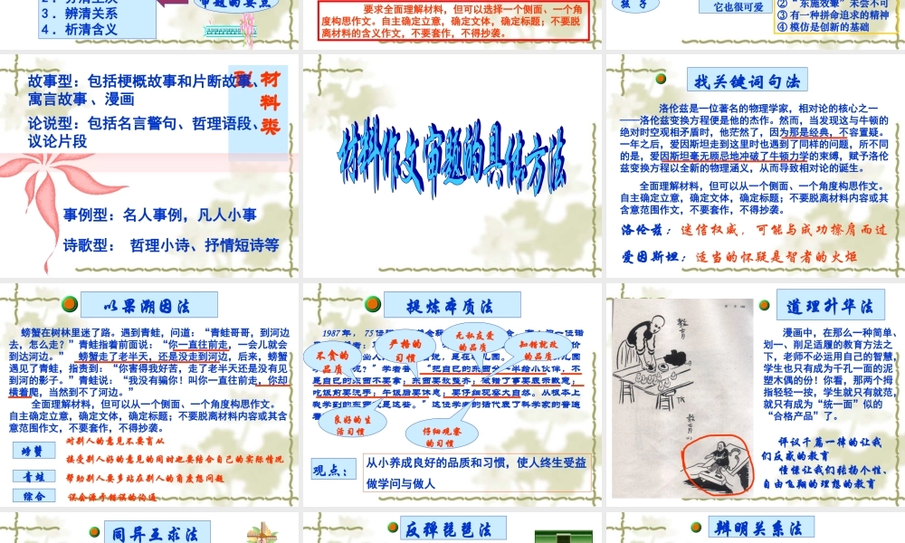 新材料作文审题方法课件
