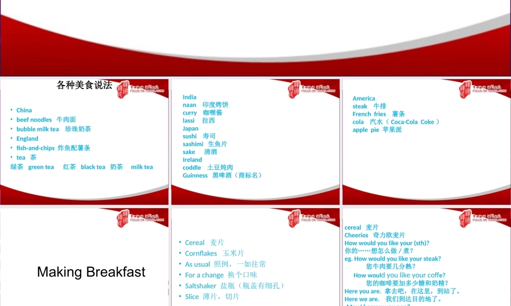 日常英语饮食篇-常用口语