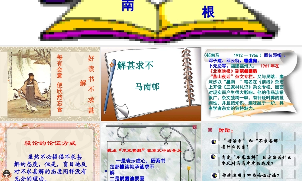 《不求甚解》课件