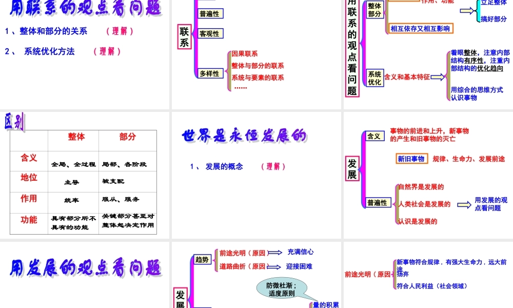 《生活与哲学》第三、四单元复习