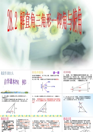 解直角三角形仰角俯角