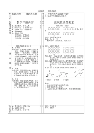 短跑起跑——蹲踞式起跑