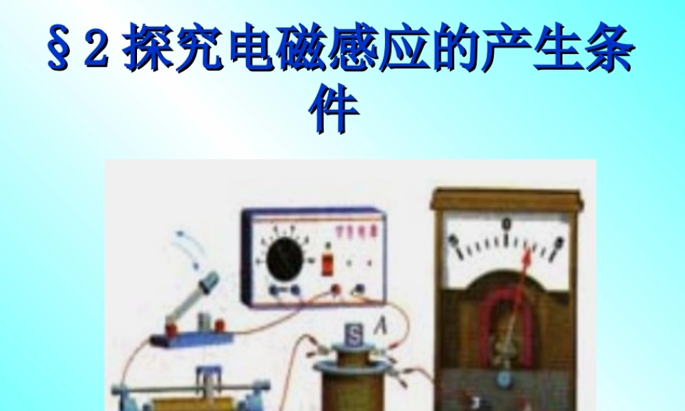 选修3－2探究电磁感应的产生条件课件-新人教