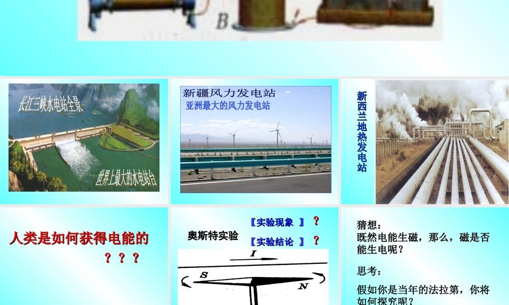 选修3－2探究电磁感应的产生条件课件-新人教