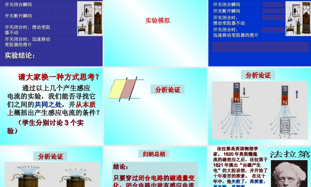 选修3－2探究电磁感应的产生条件课件-新人教