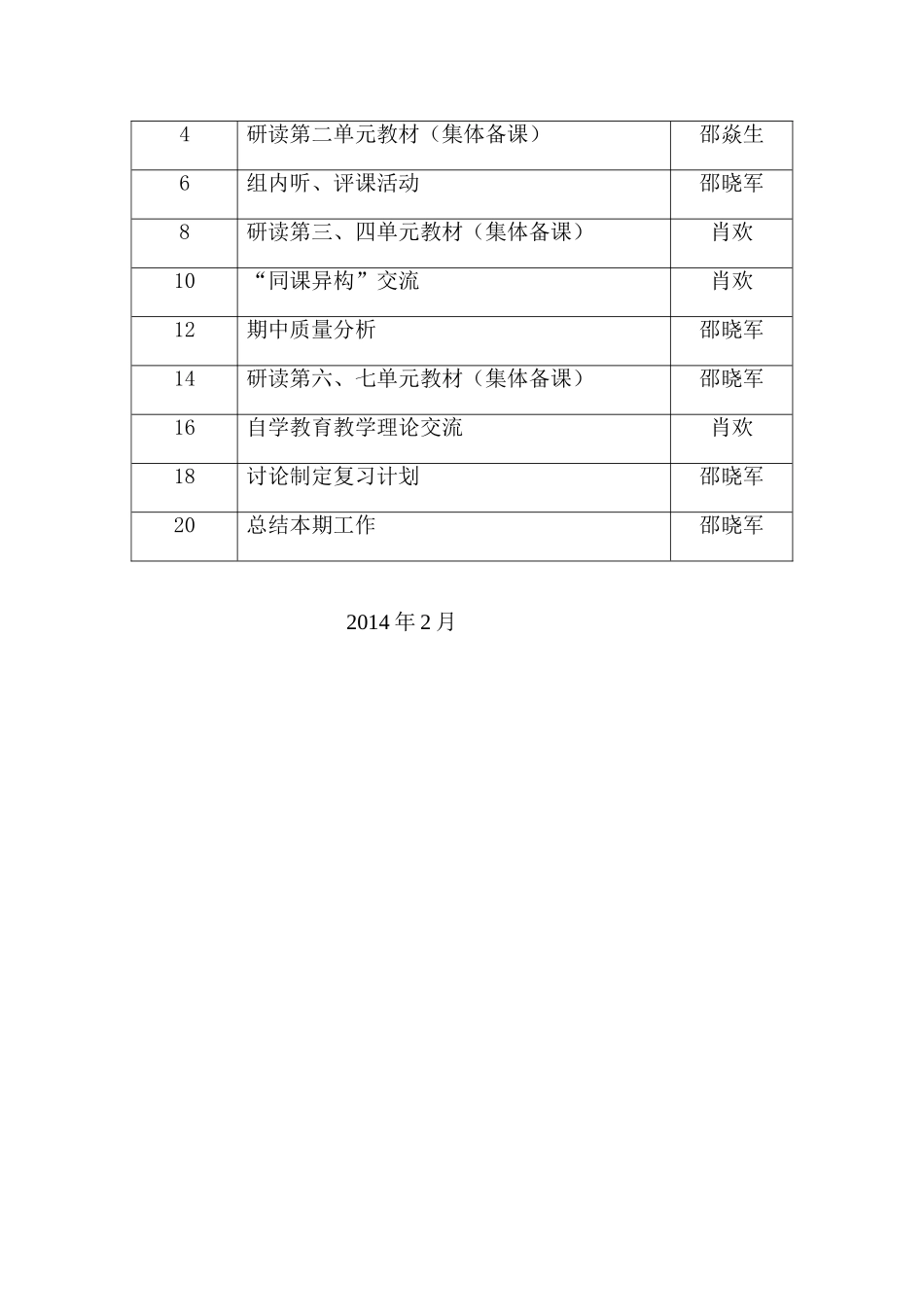 四年级数学备课组计划1_第2页
