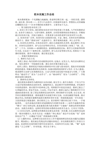 校本实施工作总结