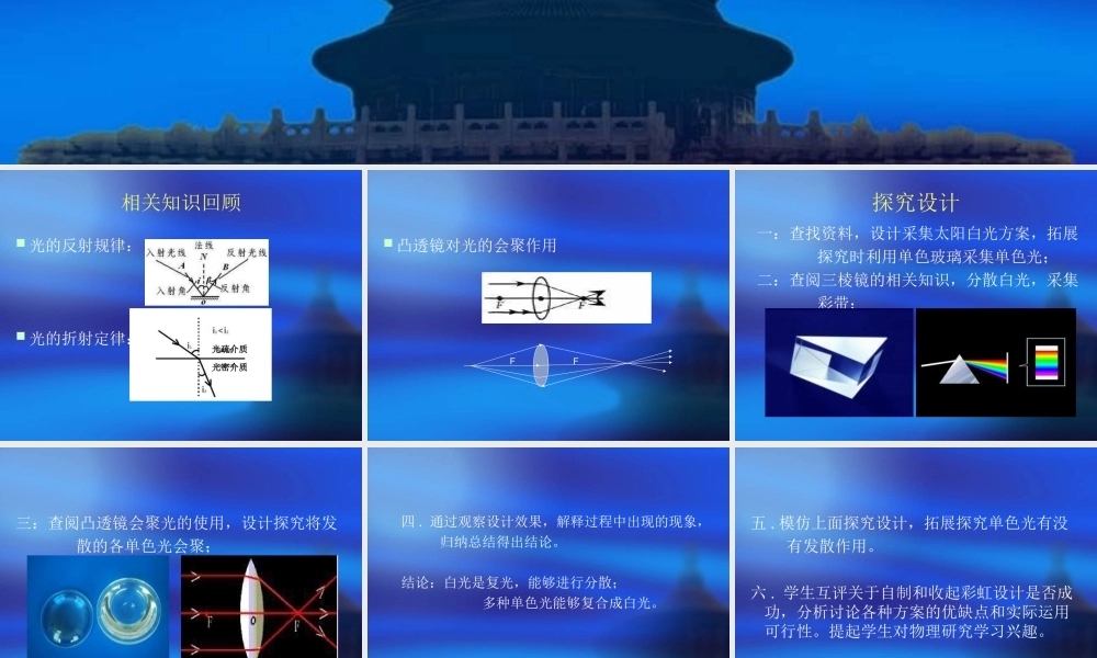 光的色散研究设计学生演示
