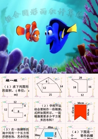 组合图形的面积计算练习课[1]