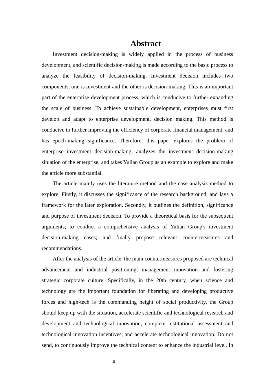 豫联集团的投资决策分析研究_第2页