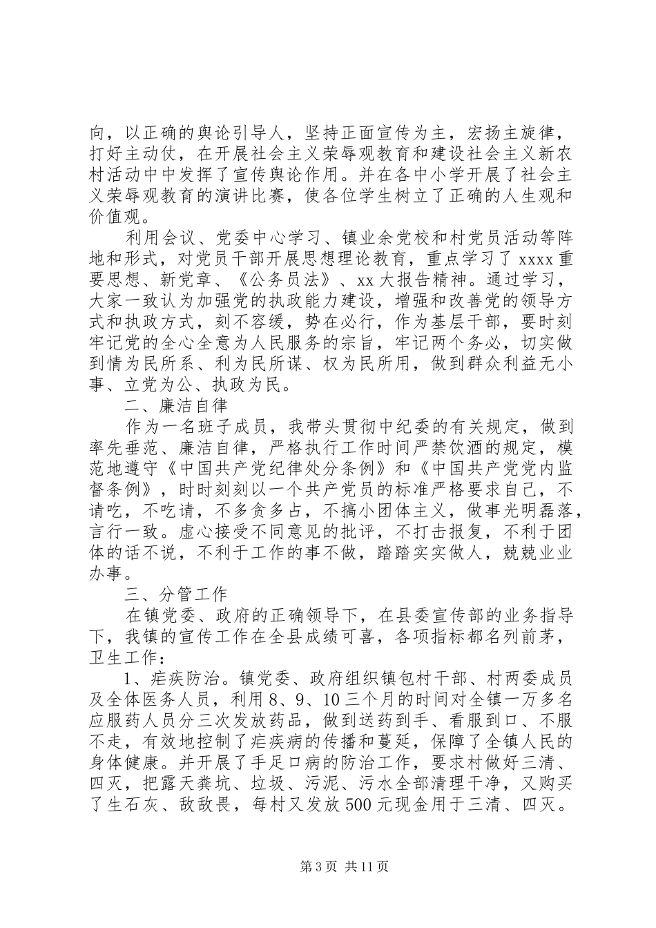 镇党委宣传委员工作总结(精选多篇)_第3页