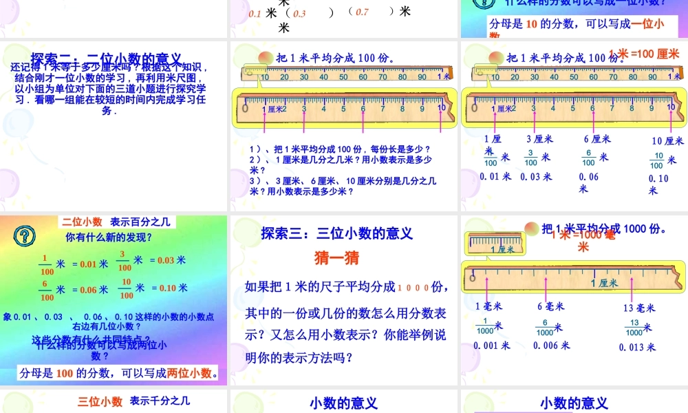 小数的产生和意义完美课件