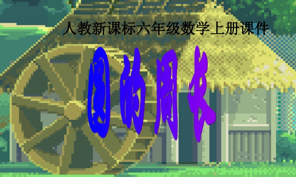 六年级数学上册圆的周长课件人教新课标版2