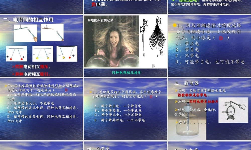 八年级物理《51电荷》课件人教版
