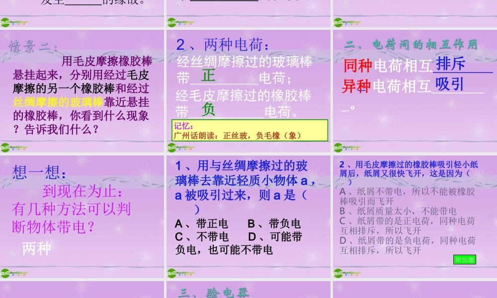 物理：人教新课标八年级上电荷（课件）2