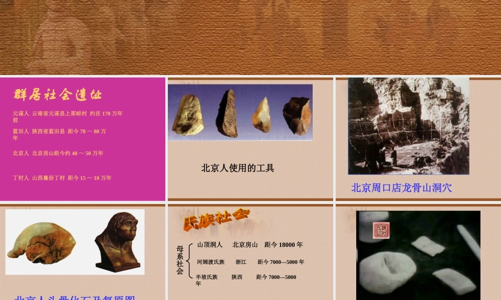 远古社会和传说时代