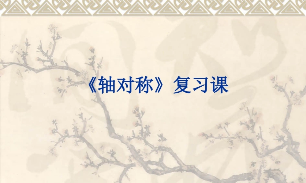 轴对称复习课件