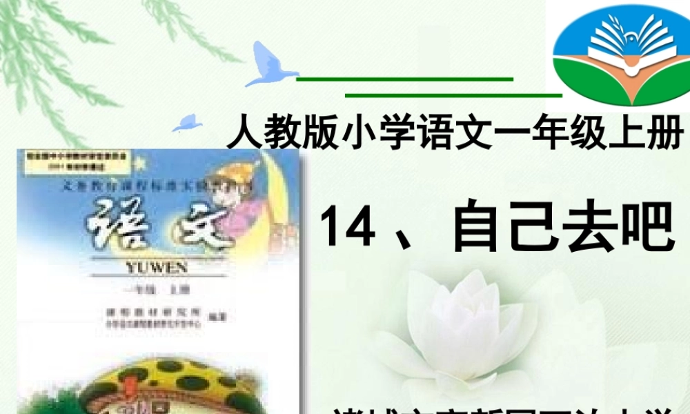 《14、自己去吧》说课课件高荣娟