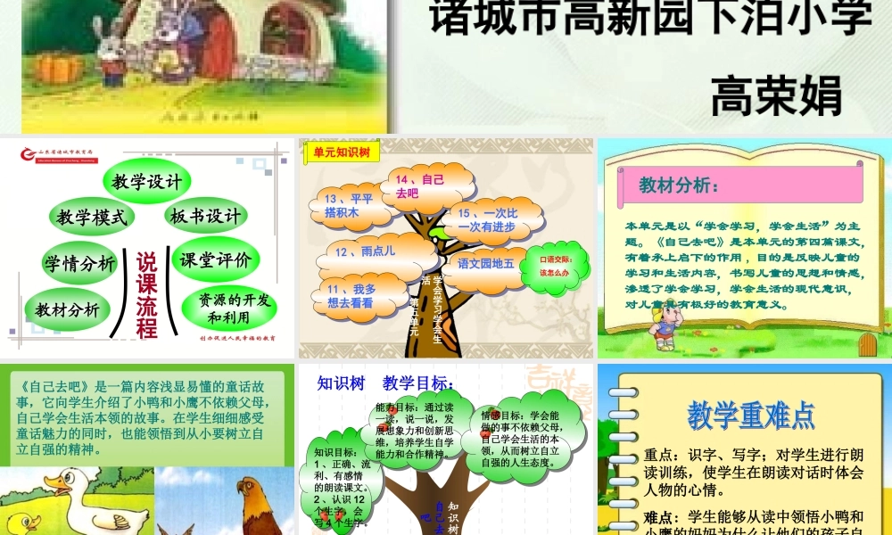 《14、自己去吧》说课课件高荣娟