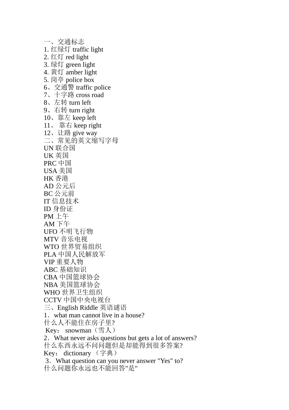 学校英语文化知识_第1页