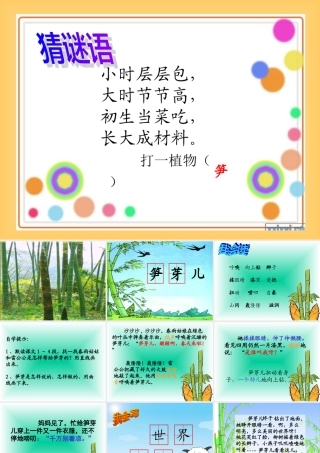 二年级语文《笋芽儿》课件