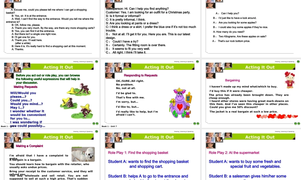 购物篇shoppingatthesupermarket