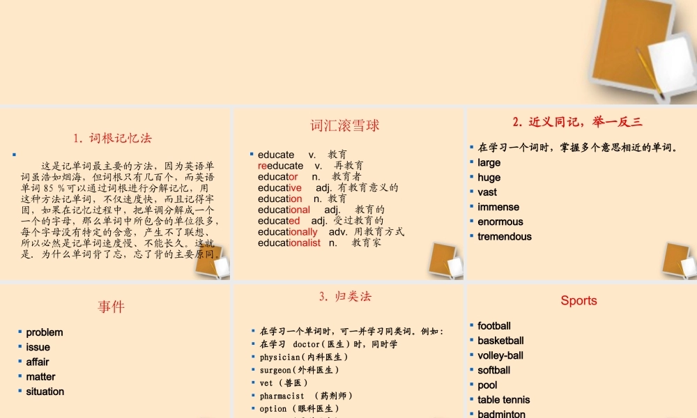 英语单词记忆法课件