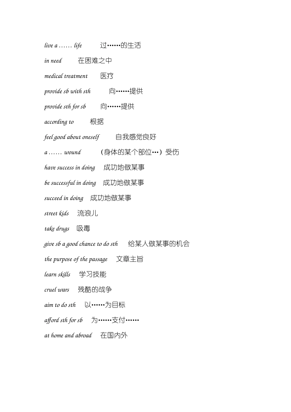 仁爱九年级下册英语词组归纳_第3页