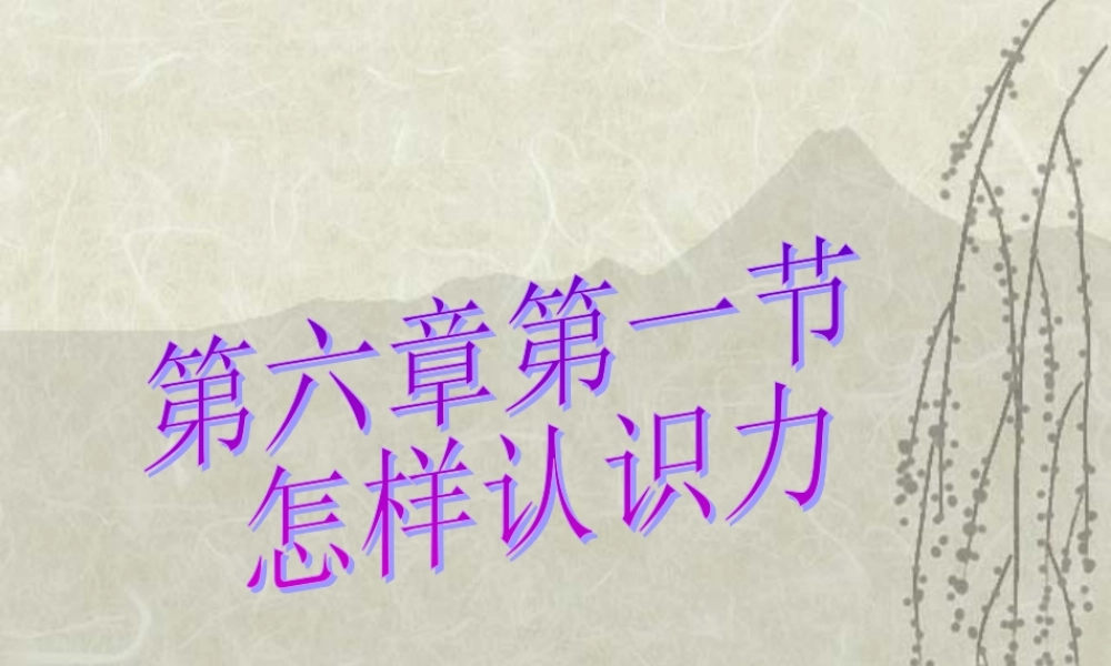 §-怎样认识力