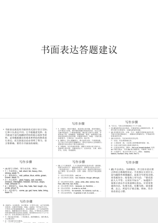 英语书面表达建议