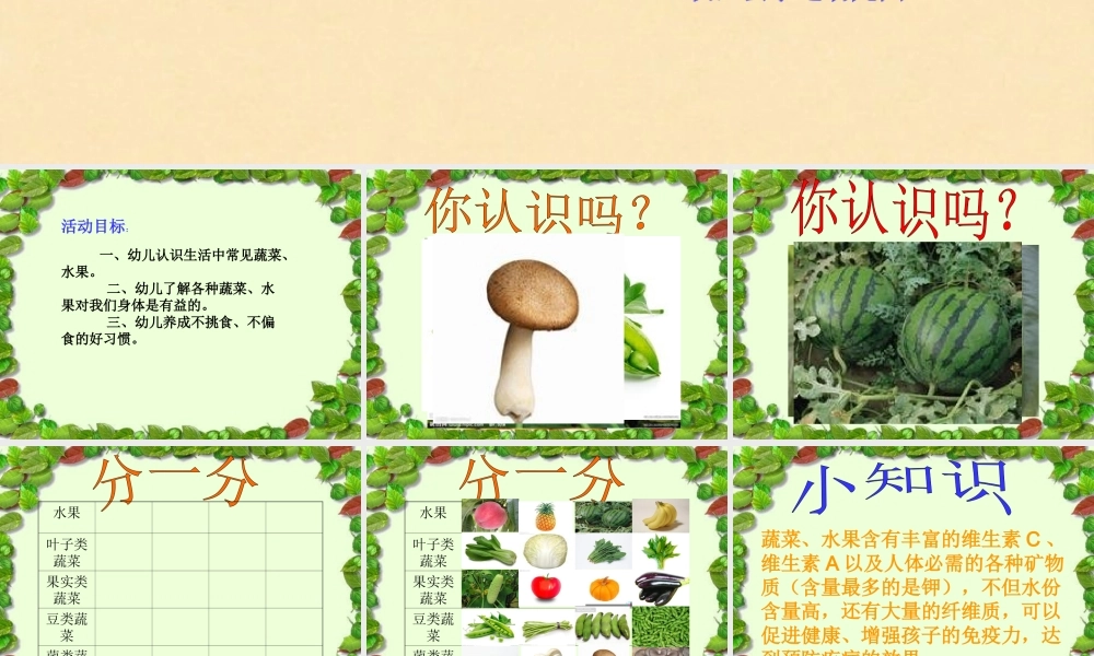 蔬菜水果营养多蒋雪琴