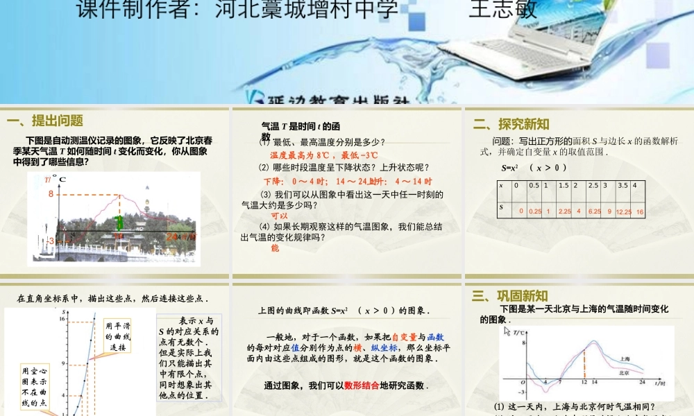 2014年新人教版八年级数学下1912函数的图象（第1课时）课件