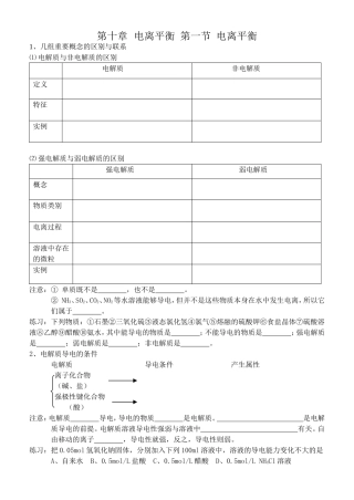电离平衡第一节电离平衡