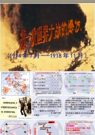 华师大版历史九下《第一次世界大战的爆发]