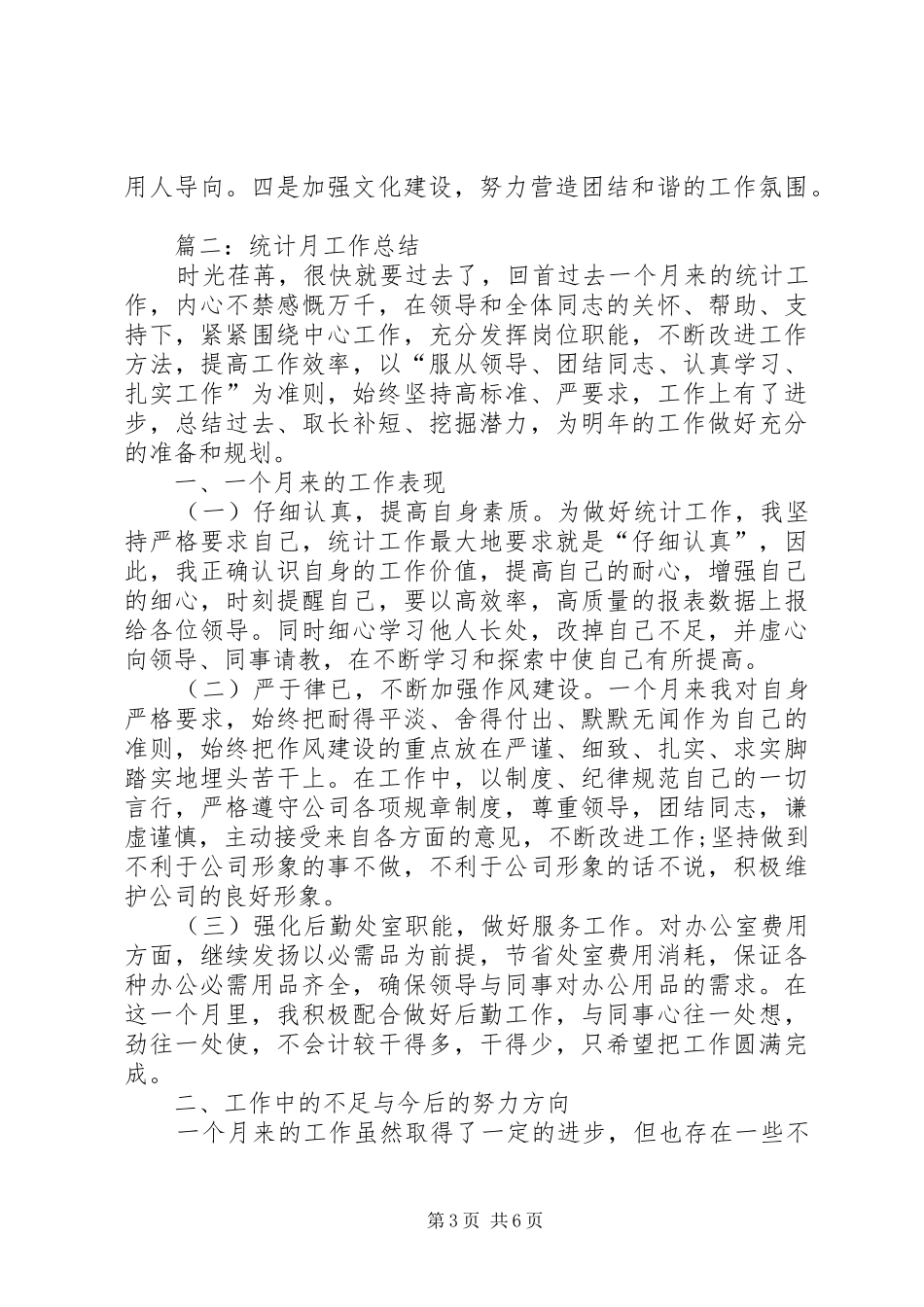 统计月度的工作总结_第3页