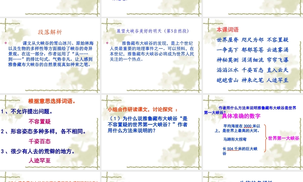 雅鲁藏布大峡谷 