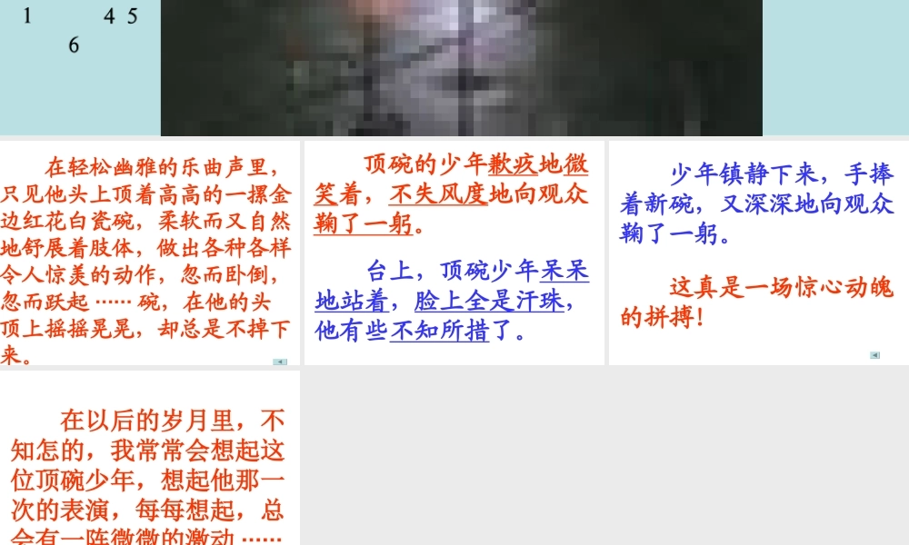 《顶碗少年》句子 (2)