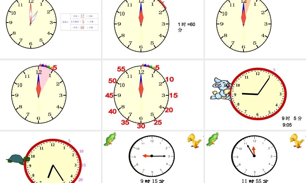 认识时间新版二年级数学上第七单元课件 