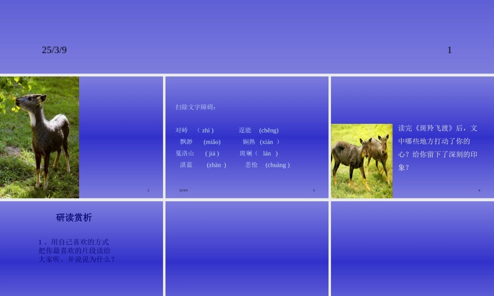 《斑羚飞渡》PPT课件