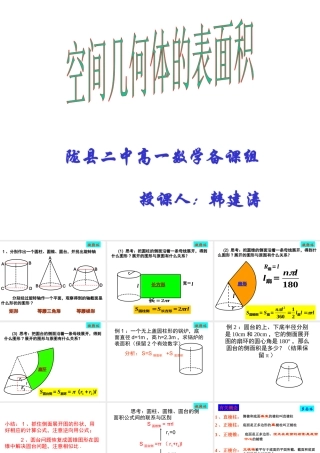 简单几何的侧面积