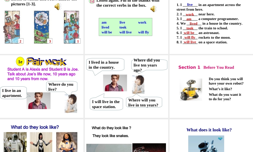 2013年秋新目标八年级英语上册Unit7SectionB课件